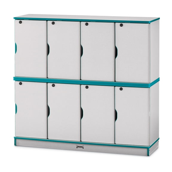 Stacking Lockable Lockers - Double Stack - Teal