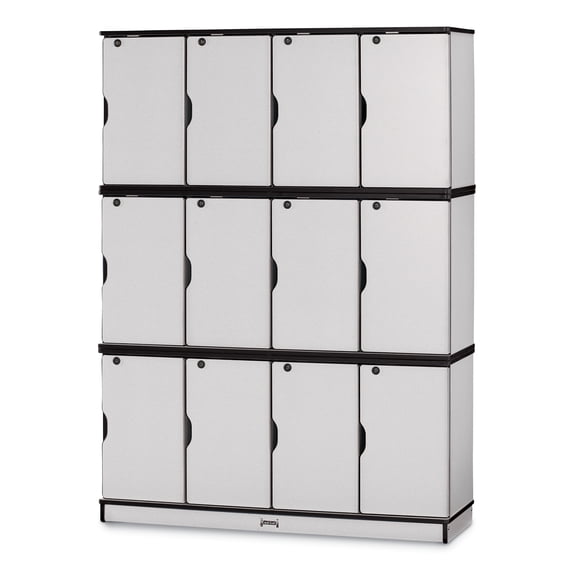 Stacking Lockable Lockers - Triple Stack - Black