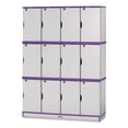 thumbnail image 1 of Stacking Lockable Lockers -  Triple Stack - Purple, 1 of 7