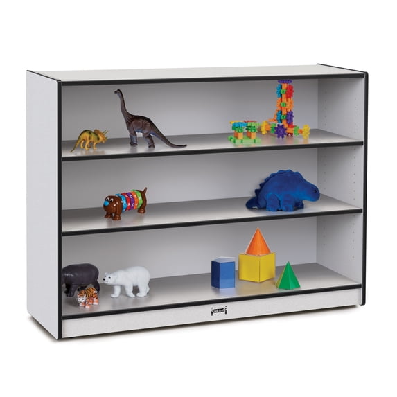 Super-Sized Adjustable Mobile Straight-Shelf - Black