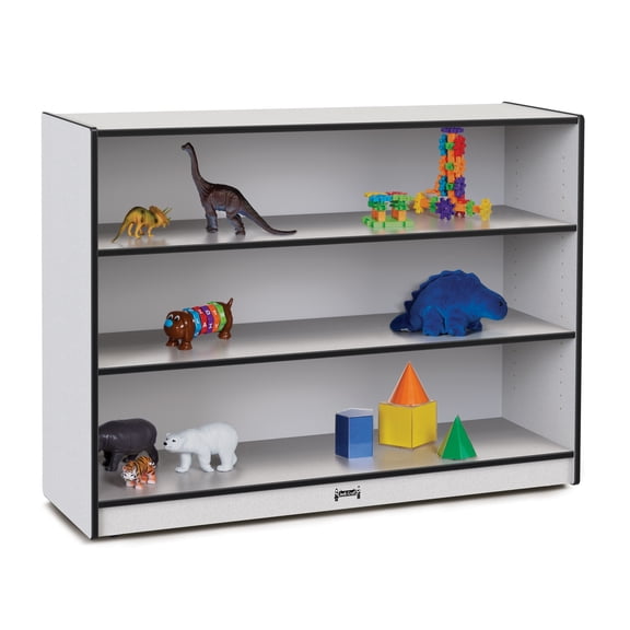 Super-Sized Adjustable Mobile Straight-Shelf - Black
