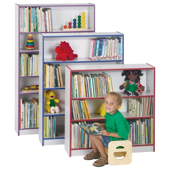 Rainbow Accents Tall Bookcase - Teal