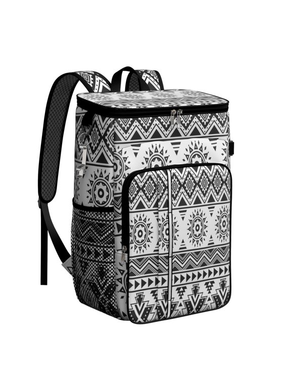 Aesthetic Cooler Backpack – Colorful Leak-Proof Insulated Lunch Bag with Bohemian Style for Men, Women, Students & Family Trips