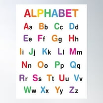 Rainbow Alphabet Nursery Poster Poster Wall Art, Modern Wall Decor For Living Room Bedroom, 8x12 UNFRAMED