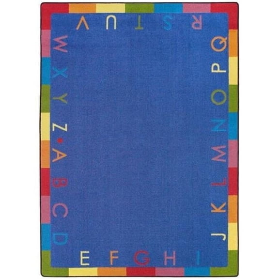 Rainbow Alphabet Soft 7 ft.8 in. x 10 ft.9 in.  WearOn Nylon Machine Tufted- Cut Pile Educational Rug