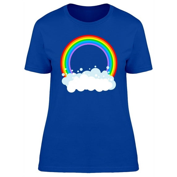 Rainbow And Clouds T-Shirt Women -Image by Shutterstock, Female x-Large