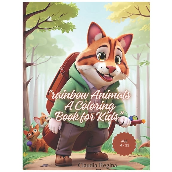 Rainbow Animals - A Coloring Book for Kids (Paperback)