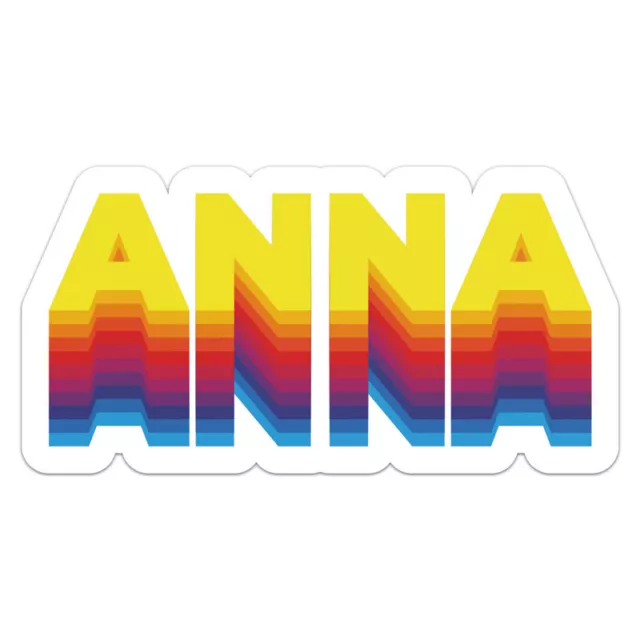 Rainbow Anna Name Sticker Phone Decal Water Bottle Stickers Car Decals ...