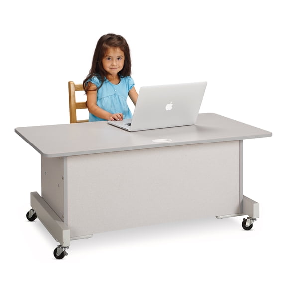 Apollo Single Computer Desk   - Gray