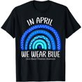 thumbnail image 1 of Rainbow April We Wear Blue Child Abuse Prevention Awareness T-Shirt, 1 of 4