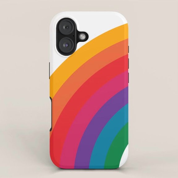 Rainbow Arc Tough Case for Apple iPhone, Dual-Layer Polycarbonate Shell and TPU Liner