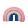 thumbnail image 1 of Rainbow Arch Throw Pillow Soft Striped Plush Archway Cushion Bedside Rest Travel Cushion Nursery Room Decor Cozy Aesthetic Gift 13.8 x 8.7 Inch, 1 of 6