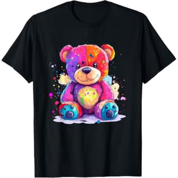 Rainbow Art Splash Classic Theme Everyday Message Retro Theme T-Shirt ...