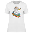 thumbnail image 1 of Rainbow Astronaut Bear Cartoon T-Shirt Women -Image by Shutterstock, Female XX-Large, 1 of 2