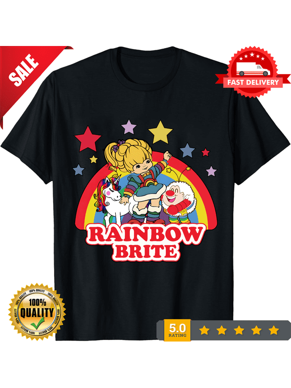 Rainbow BRITE Vintage Aesthetic 80s Retro Cute Unisex tee, for men & women, ULTRA LIMITED-TH84939