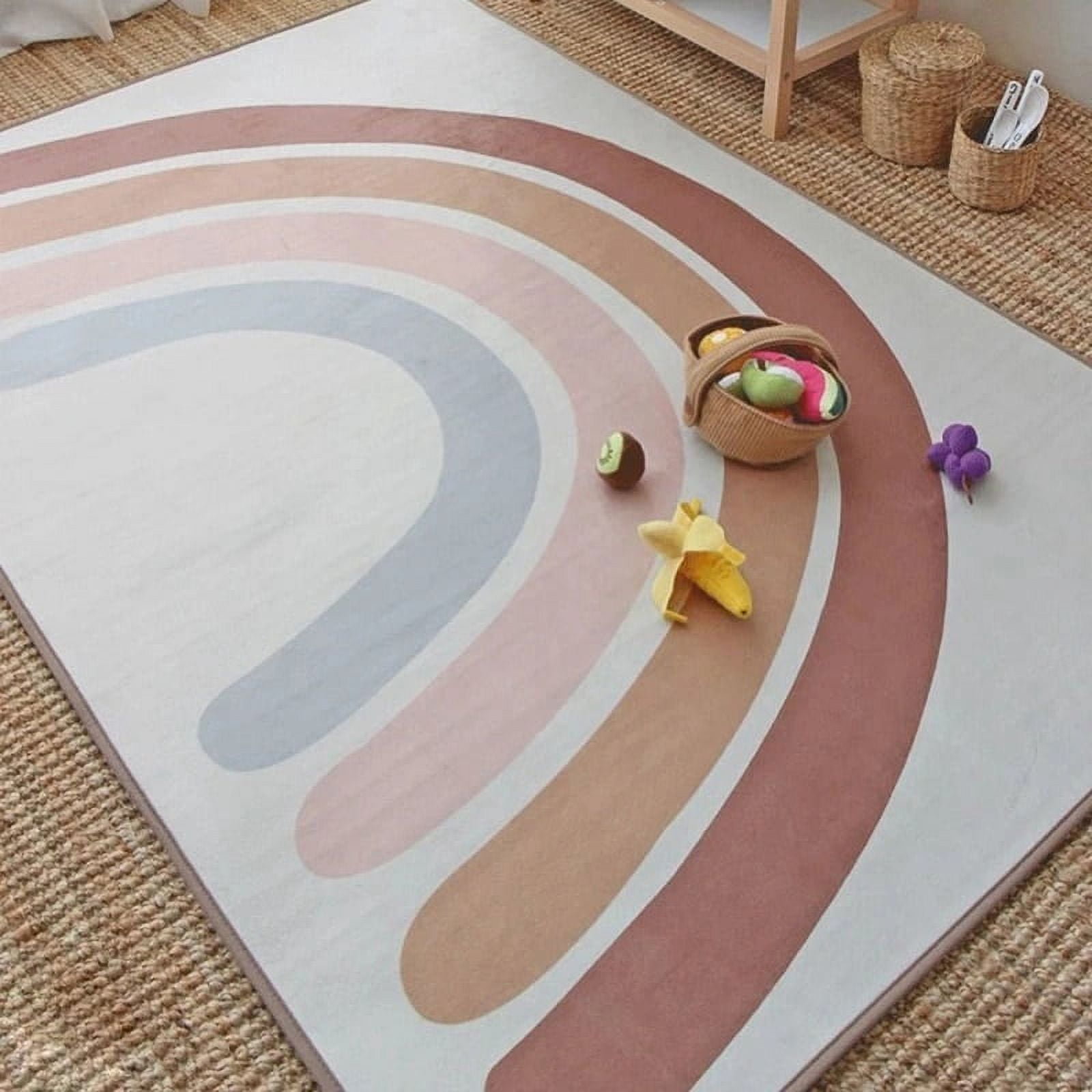 Rainbow Baby Crawling Rugs Children's Room Floor Mat Decoration Carpet ...