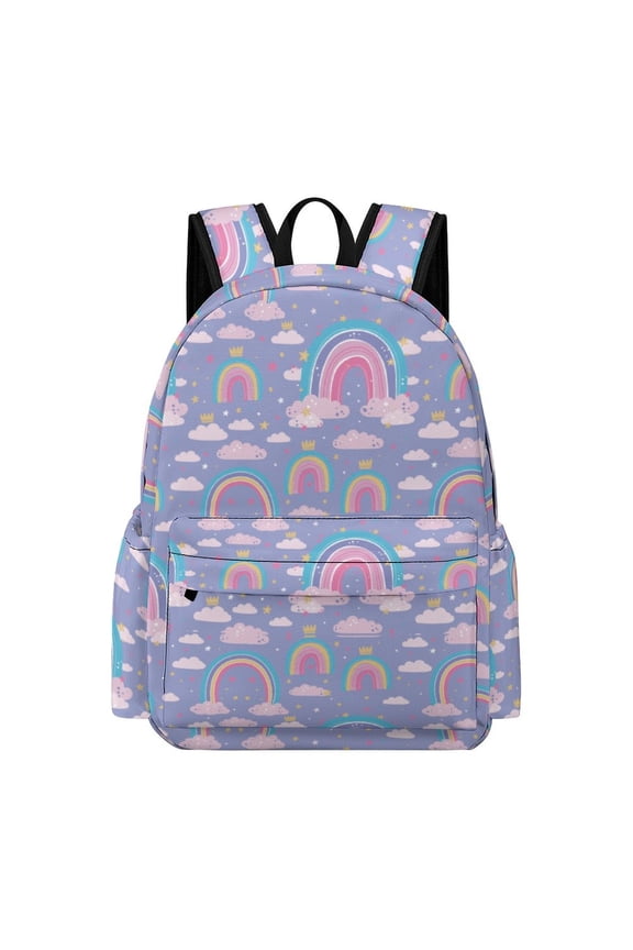 Rainbow Backpack 17 Inch Oxford Cloth Daily Commuter Backpack