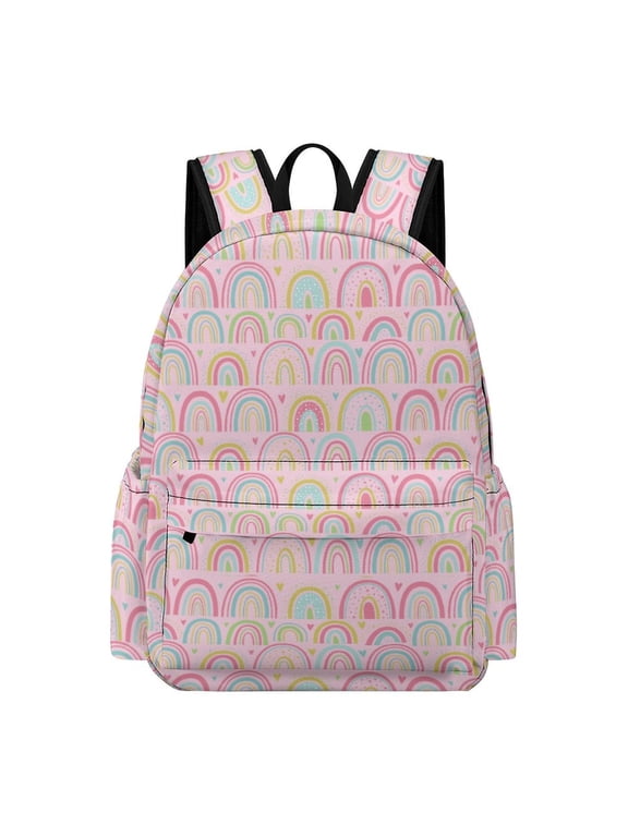 Rainbow Backpack 17 Inches Oxford Cloth Daily Commuting Casual Backpack