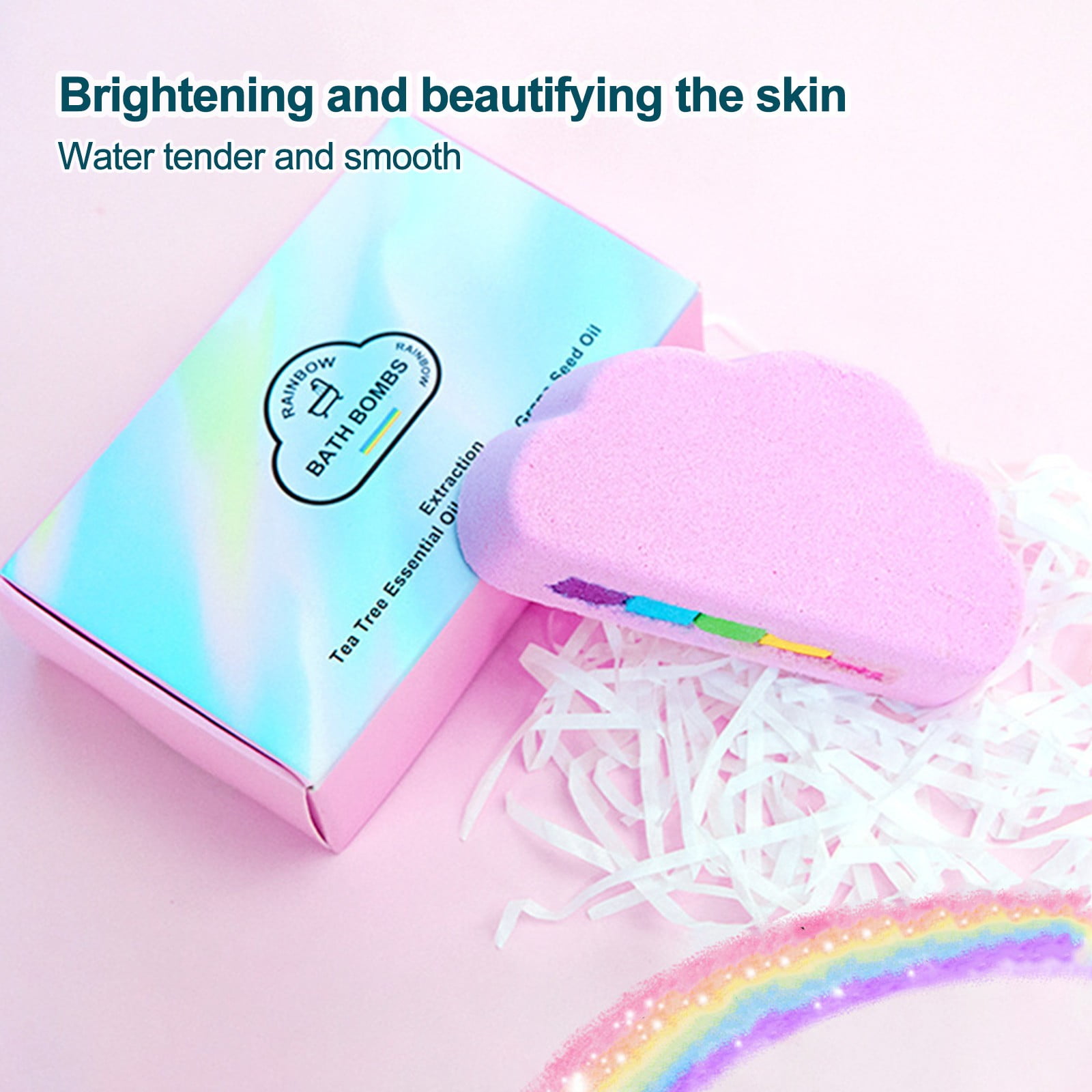 Rainbow Bath Bomb Bath Balls Handmade Organic Bath Bomb For Kids Girls ...