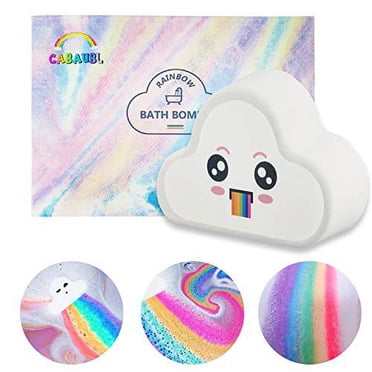 Rainbow Cloud Bath Bomb Gift Set - Organic Aromatherapy Spa Bath Bombs For Women & Kids