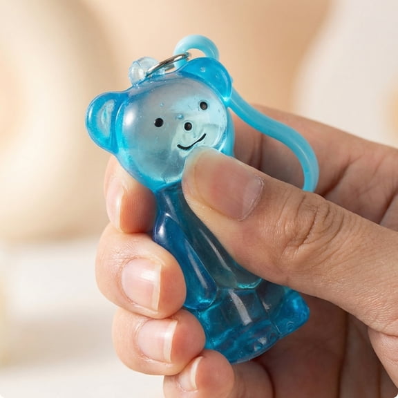 Rainbow Bear Malt Candy Squishy, Viral Slow Rising Soft Squeeze Fidget, Decompression Stress Relief Sensory Novelty for Office Desk, Trending Collectible Gift，Blue