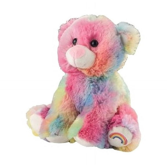 Plush Gear Rainbow the Bear 8" Plush Soft Colorful Stuffed Animal, Adorable Cuddly Teddy for Kids & Gifts