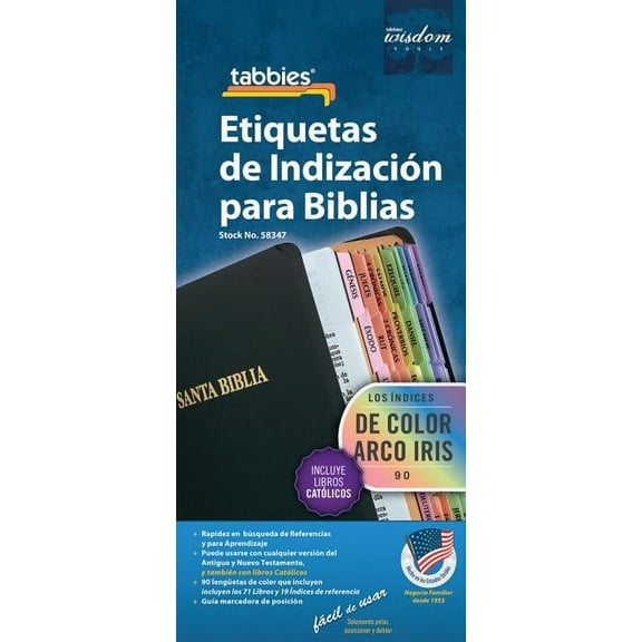 Rainbow - Bible Indexing Tabs: Bible Tab-Spa-Rainbow-10pk: Spanish Rainbow Catholic Bible Tabs (Other)