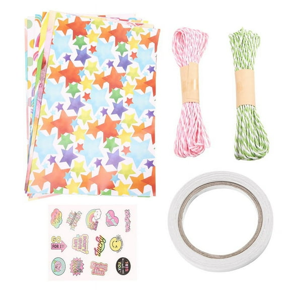 Rainbow Birthday Wrapping Paper,Kids Gift Recyclable Women ,for All Wrap Decoration Occasions