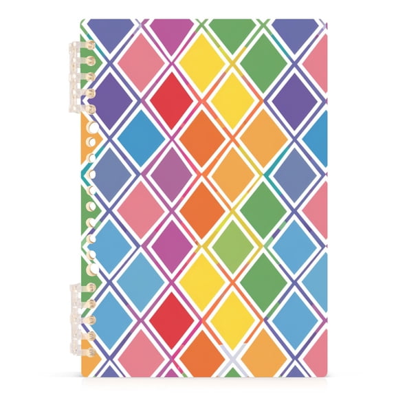 Rainbow Block Notebooks 1-subject Journal 60 Sheets A5 College Ruled Paper Detachable Ring 8.3"x5.7"