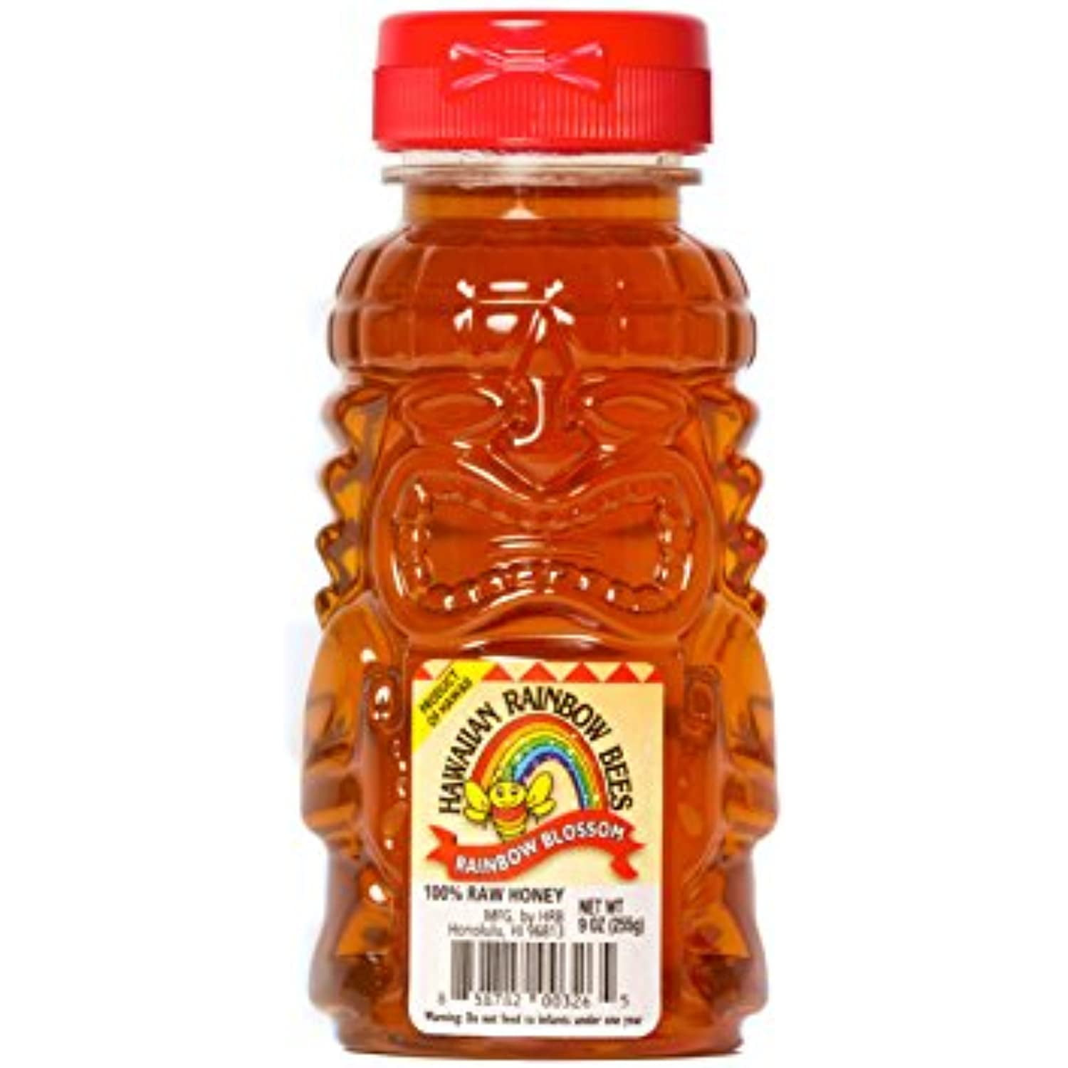 Rainbow Blossom Honey in a Tiki Bottle (9oz)