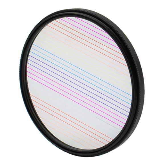 Rainbow/Blue Streaks Effect Filter - 77/82mm Circular Lens Flare Filter Brushed Widescreen Movie Special Effects Filter