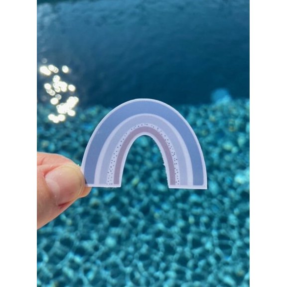 Rainbow Blue Waterbottle Die Cut Sticker