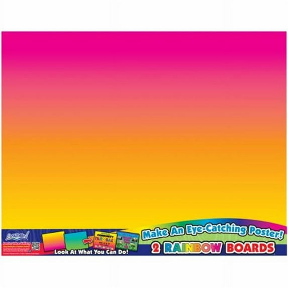 Posterboard 22"x28" 2/pkg-rainbow