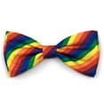 thumbnail image 1 of The Worthy Dog Rainbow Bow Tie Adjustable Collar Attachment Accessory, 1 of 1