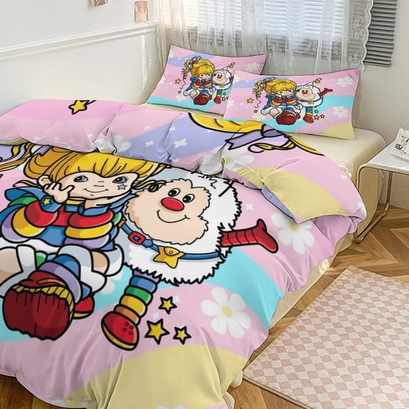 Rainbow Bri-te 3-Piece Bedding Set Duvet Cover Pillow Shams Soft Pillowcases Quilts Covers