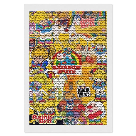 Rainbow Bri-te Picture Paintings Canvas Diamond Art Prints Wall Decoration DIY Full Drill Diamond Dots Home Gifts