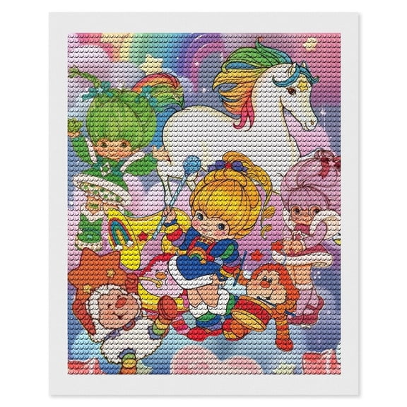 Rainbow Bri-te Picture Paintings Canvas Diamond Art Prints Wall Decoration DIY Full Drill Diamond Dots Home Gifts