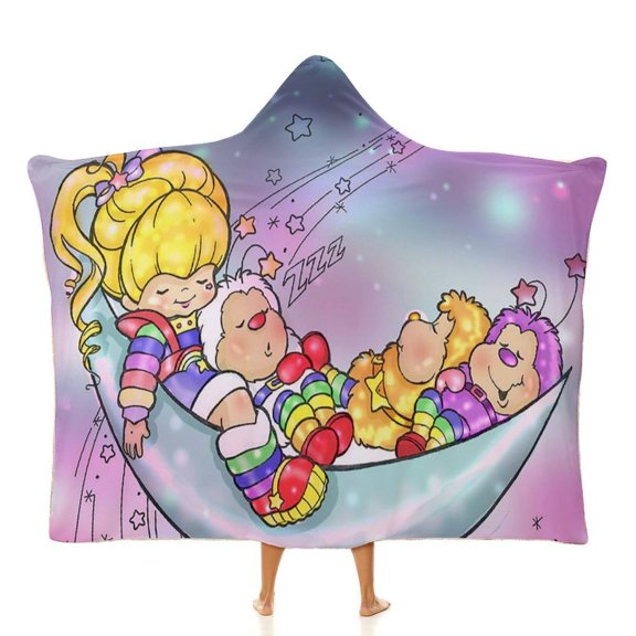 Rainbow Bri-te Soft Cloak Hooded Blanket Throw Fuzzy Wearable Blanket Lightweight Blankets Cozy Plush