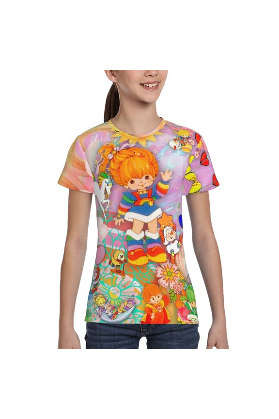 Rainbow Bri-te Youth T-shirt Graphic Short Sleeve Top Shirts Tees