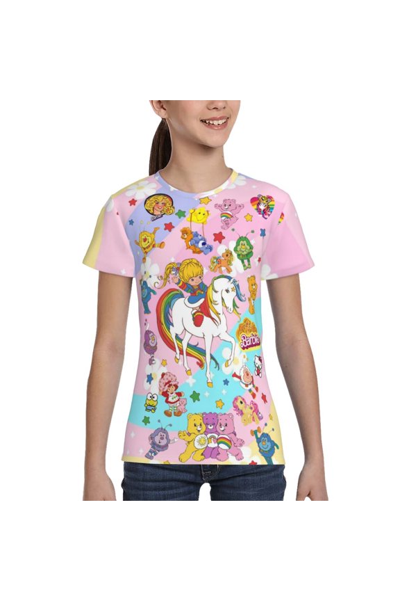 Rainbow Bri-te Youth T-shirt Graphic Short Sleeve Top Shirts Tees