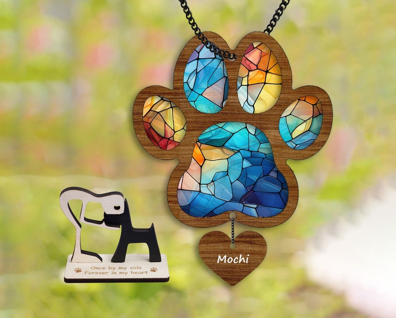 Rainbow Bridge Dog Memorial Suncatcher, Cat Gifts, Loss of Pet Sympathy ...