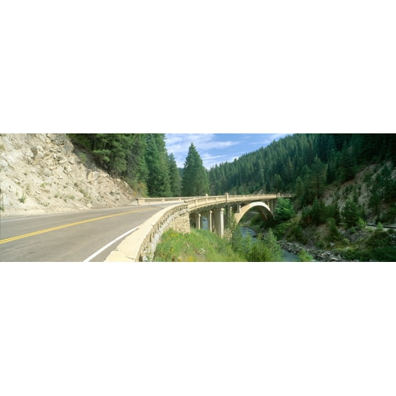 Rainbow Bridge, Highway 55, Payette River, Smith Ferry, Idaho Poster Print (36 x 12)