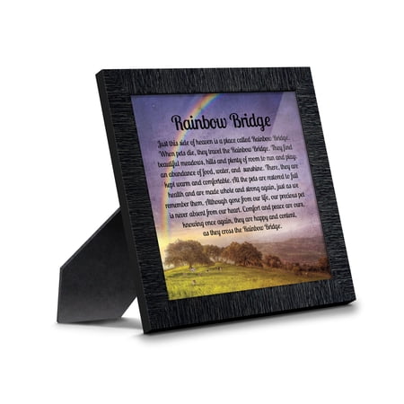 Rainbow Bridge Pet Memorial Gifts - Dog Memorial Gifts, Loss of Dog Gifts, Cat Memorial Gifts, Sympathy Gift for Loss of Pet, Pet Memorial Picture Frame, Cat or Dog Memorial Frame, 8707CH