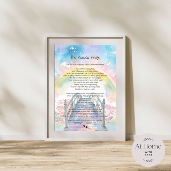 Rainbow Bridge Poem Wall Art Print