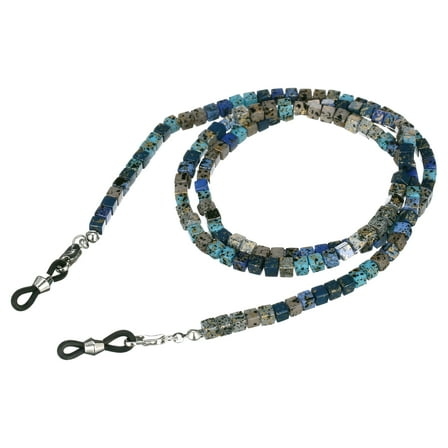 Rainbow Bright Blue Dalton Beaded Acrylic Unisex Eyeglass Chain