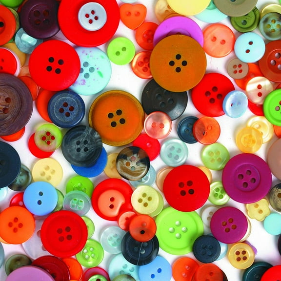 Rainbow Bright Plastic Craft Buttons - Craft Supplies - 800 Pieces