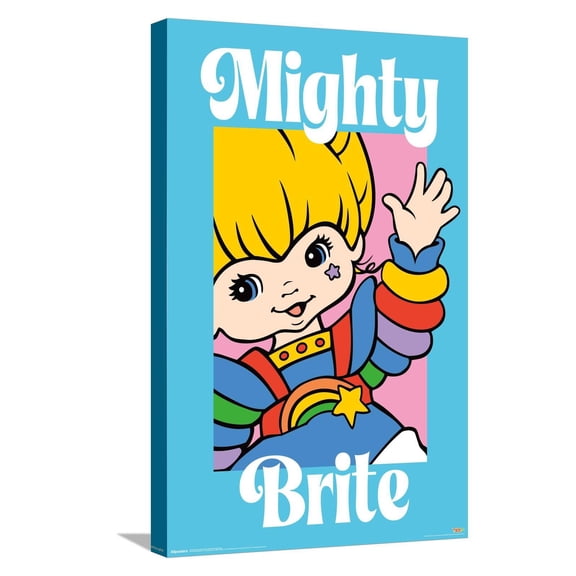 Rainbow Brite (1984) - Mighty Brite Retro Style Canvas Wall Poster, 14.725" x 22.375"