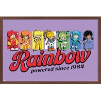 Rainbow Brite (1984) - Powered By Rainbow Team Wall Poster, 14.725" x 22.375" Framed