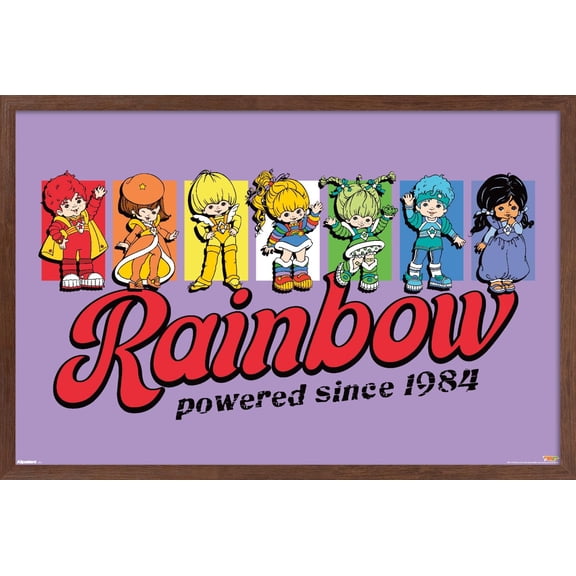 Rainbow Brite (1984) - Powered By Rainbow Team Wall Poster, 14.725" x 22.375" Framed