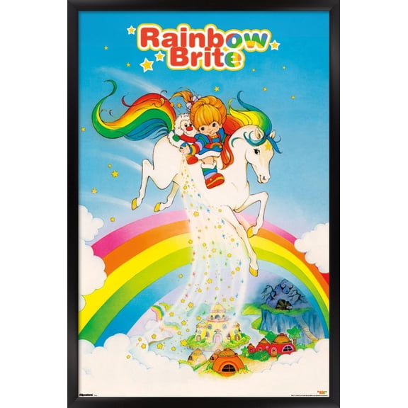Rainbow Brite (1984) - Starlite Rainbow Ride Wall Poster, 14.725" x 22.375" Framed